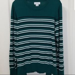 Liz Claiborne Striped Crew Neck Sweater